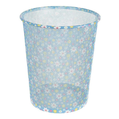 Idena Papierkorb Metall Flower, ca. 10,8 Liter Ø257 x 293mm