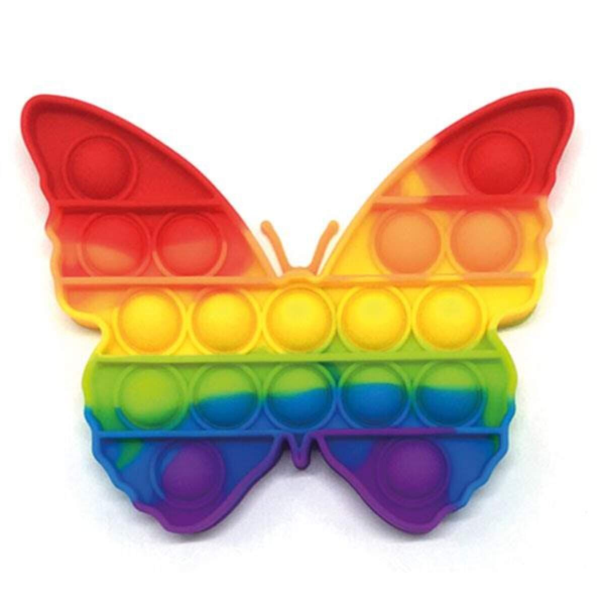 Idena Pop It Plop Up Fidget Rainbow Schmetterling