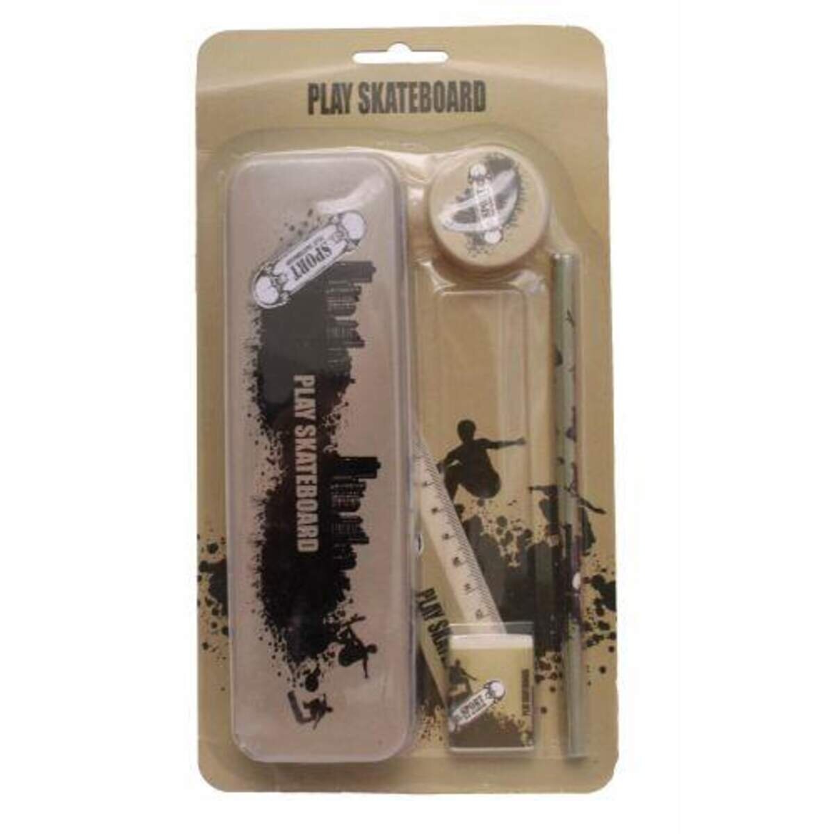 Idena Schulset Play Skateboard, 5-teiliges Set