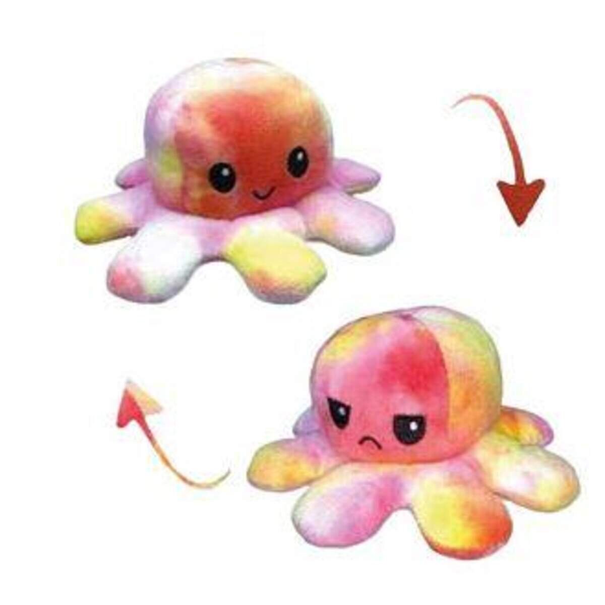 Idena Wende Oktopus Plüsch ''Rainbow'', 20 cm, 1 Stück, 4-fach sortiert