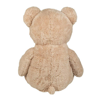 Idena XXL Teddybär hellbraun mit roter Schleife und kuscheligem Fell, ca. 100 cm