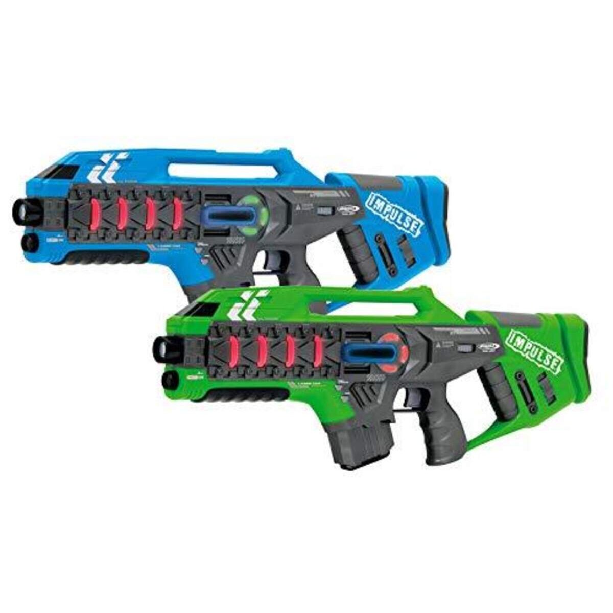 Jamara Laser Tag Impulse Gun Rifle Set blau und grün