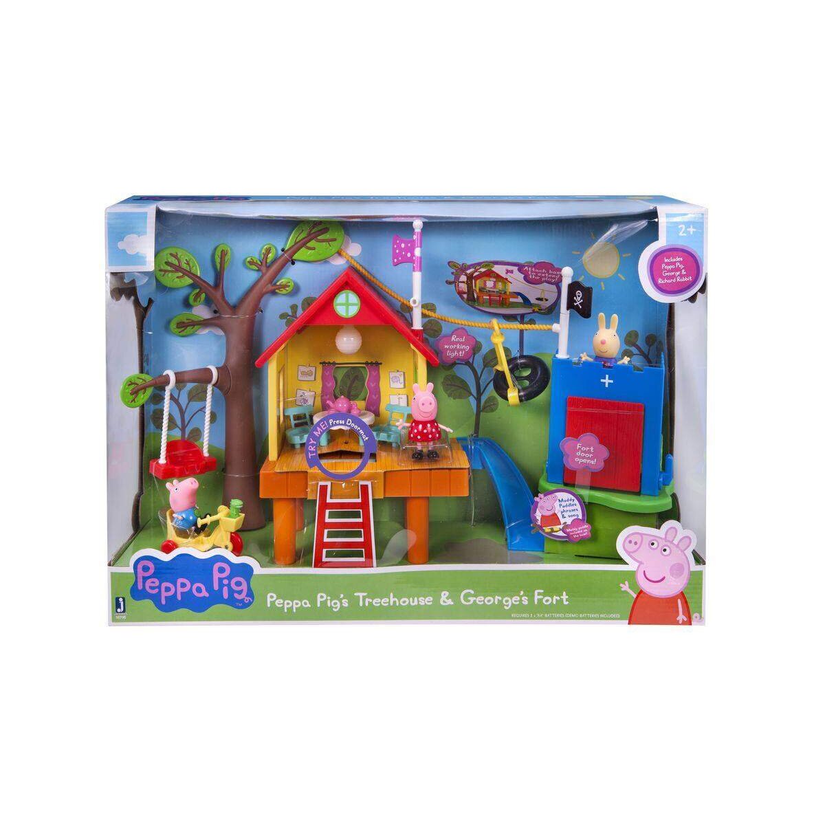 Jazwares Peppa Wutz Peppas Baumhaus und Schorschs Burg