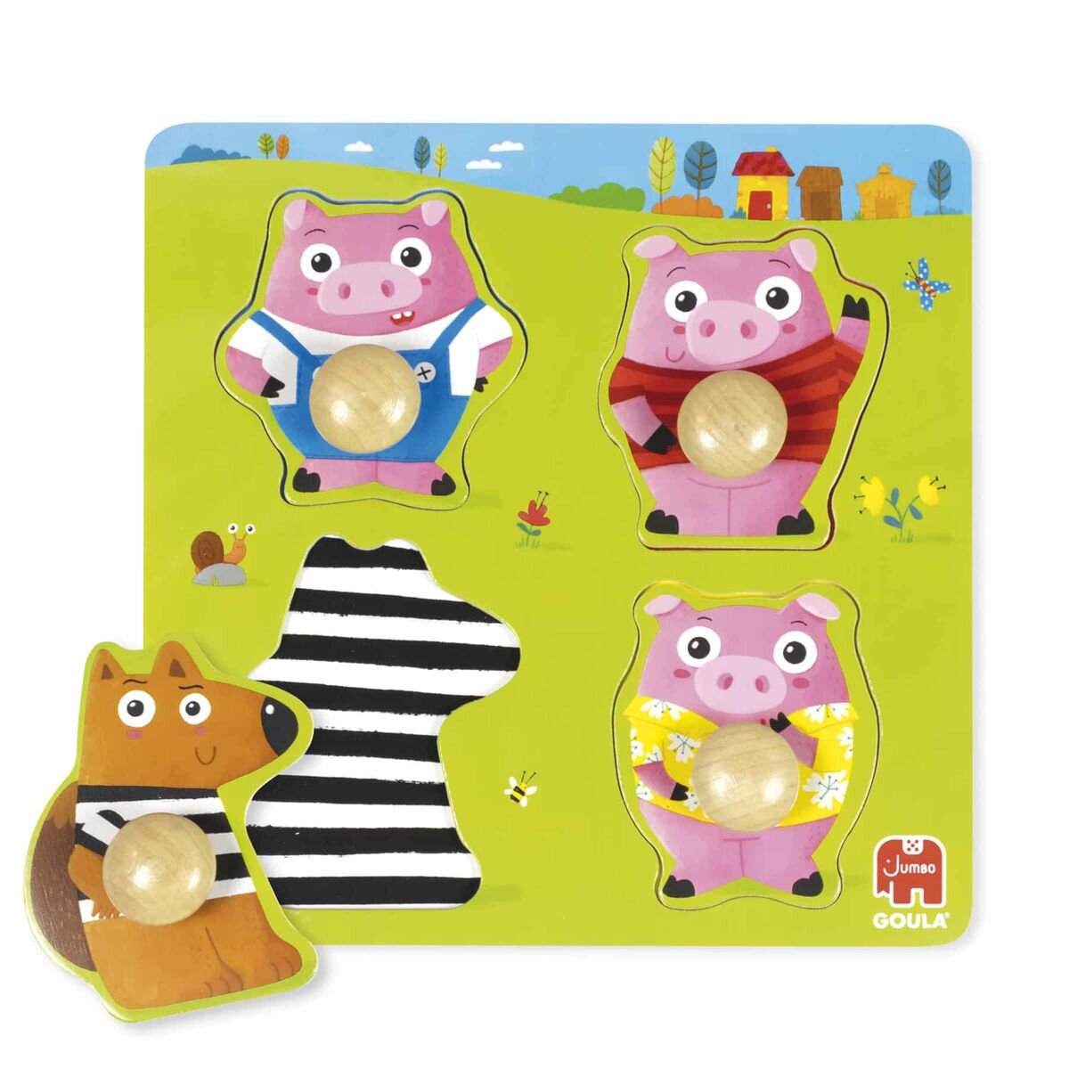 Jumbo Spiele GOULA Die 3 kleinen Schweinchen-Puzzle