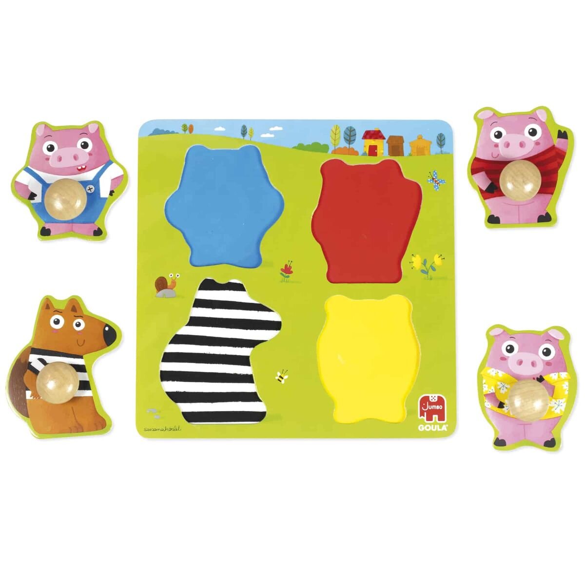 Jumbo Spiele GOULA Die 3 kleinen Schweinchen-Puzzle