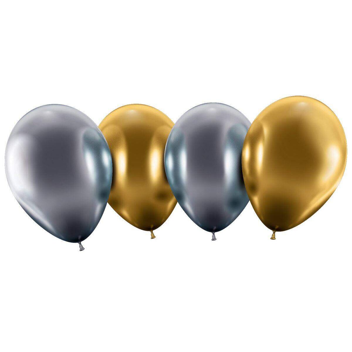 Karaloon 4 Maxiballons "Glossy Metal"- Sonderpreis