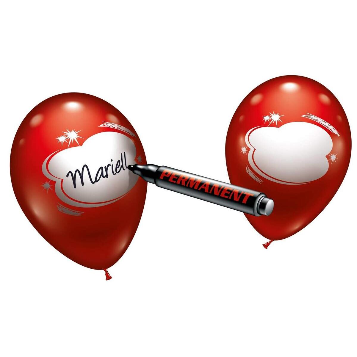 Karaloon Ballon "beschreibbare Ballons" Heliumqualität 6 Stück