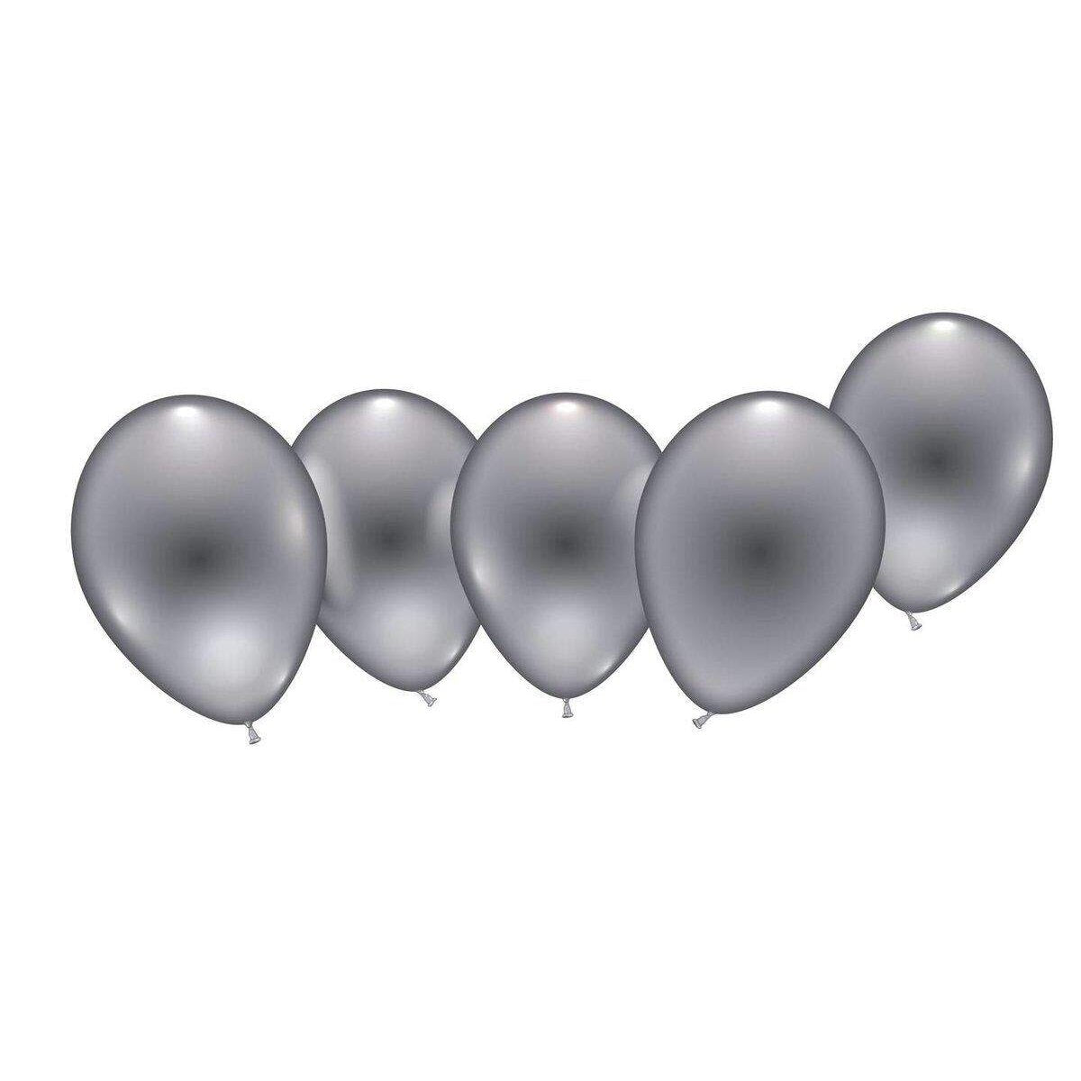 Karaloon Ballon silber 8 Stück Heliumqualität