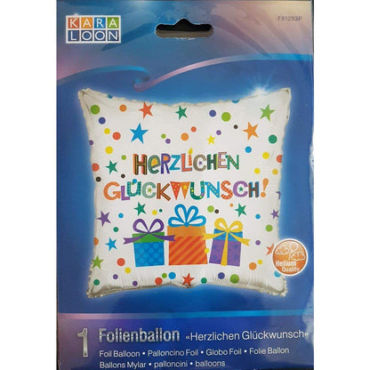 Karaloon Folienballon Herzlichen Glückwunsch