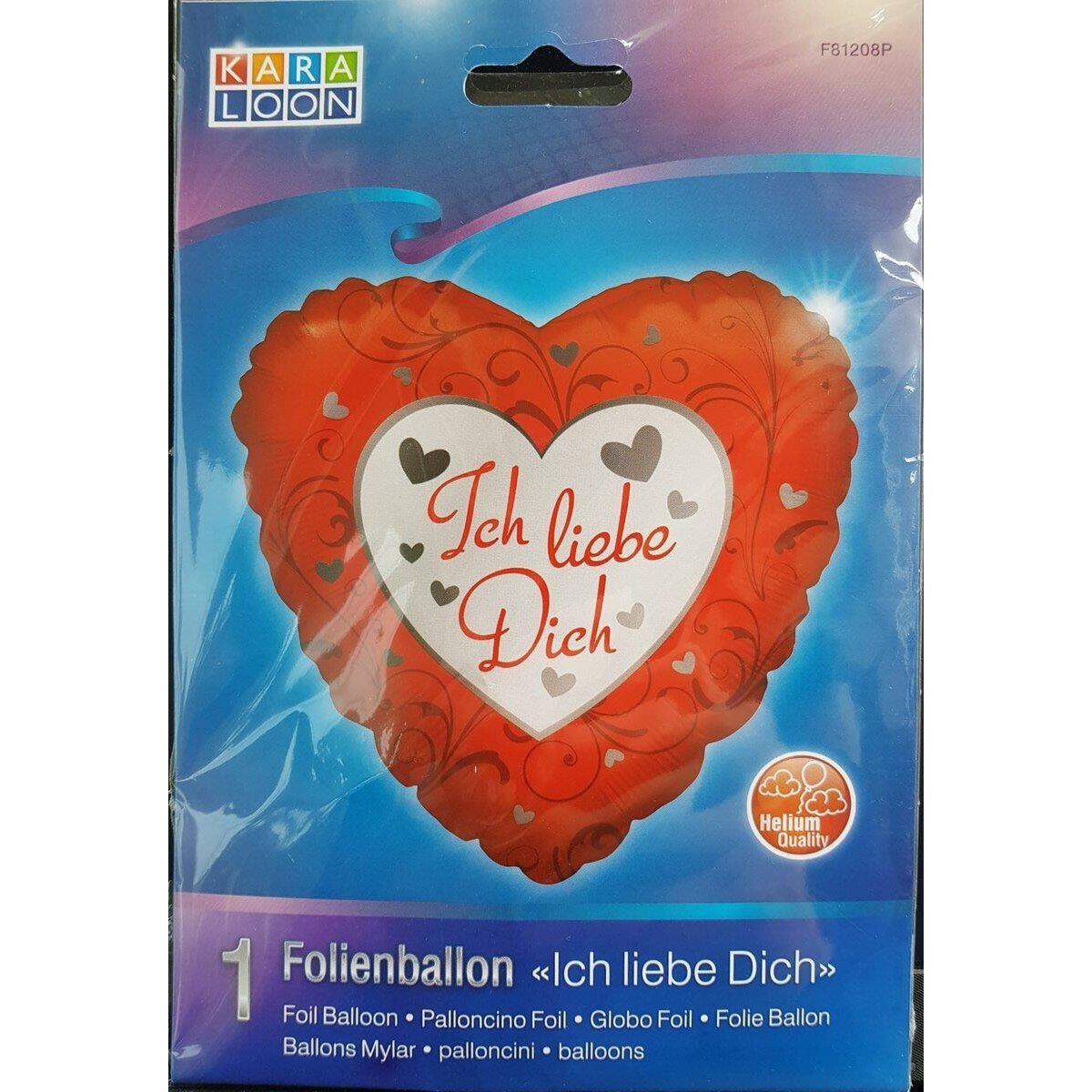 Karaloon Folienballon Ich liebe Dich