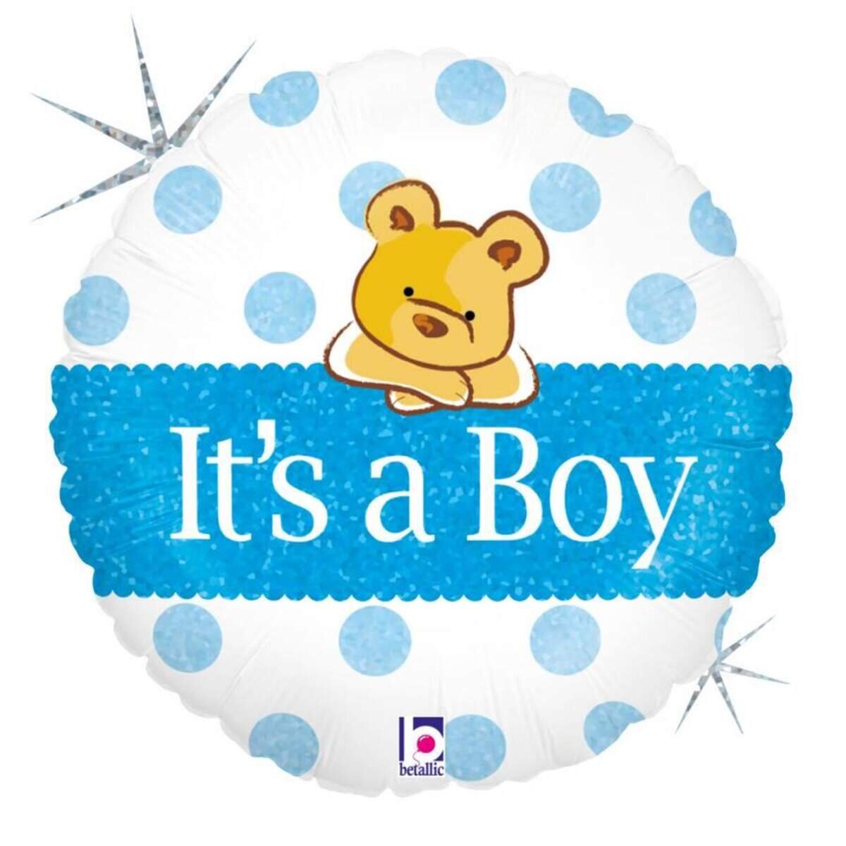 Karaloon Folienballon It's a boy Bär ohne Helium