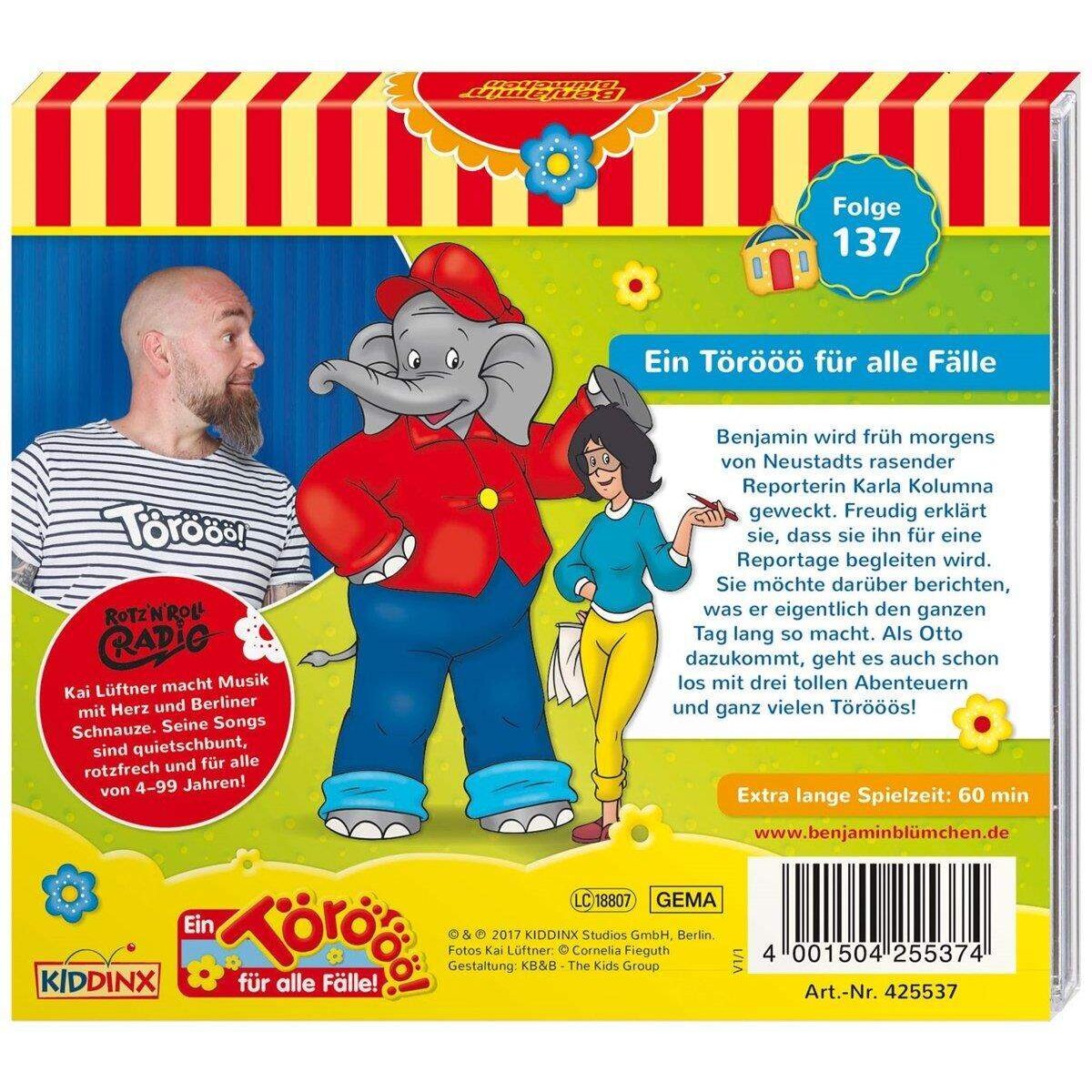 Kiddinx CD Benjamin Blümchen 137 - Ein Törööö! für alle Fälle