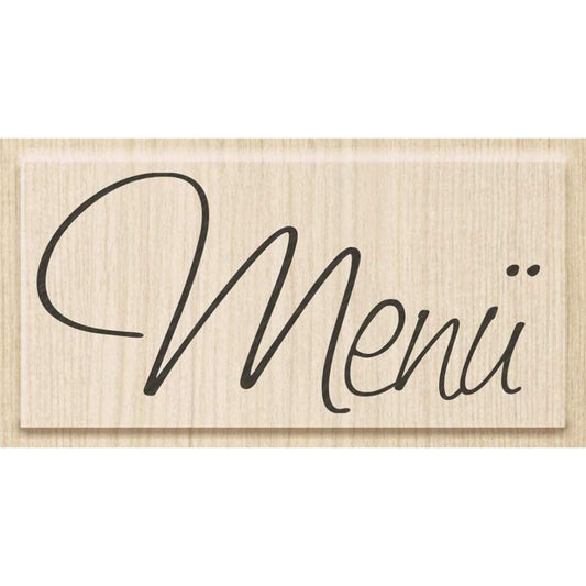 Knorr Prandell Stempel aus Holz (Menü) Motivgröße 7,5 x 3,5 cm, Motiv: Menü