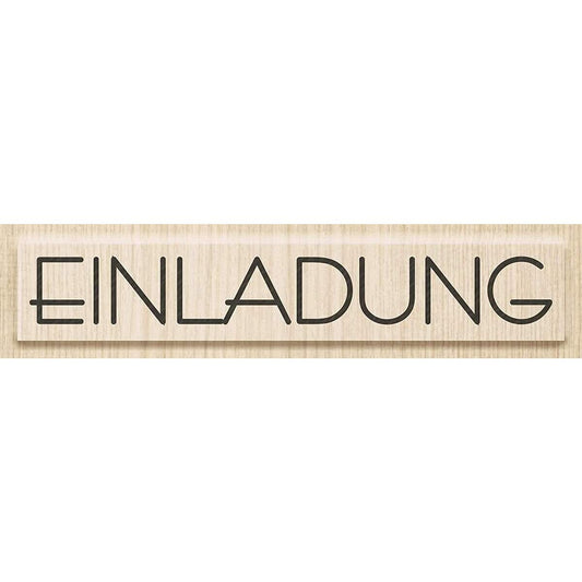 Knorr Prandell Stempel Einladung aus Holz Motivgröße 9 x 1,3 cm