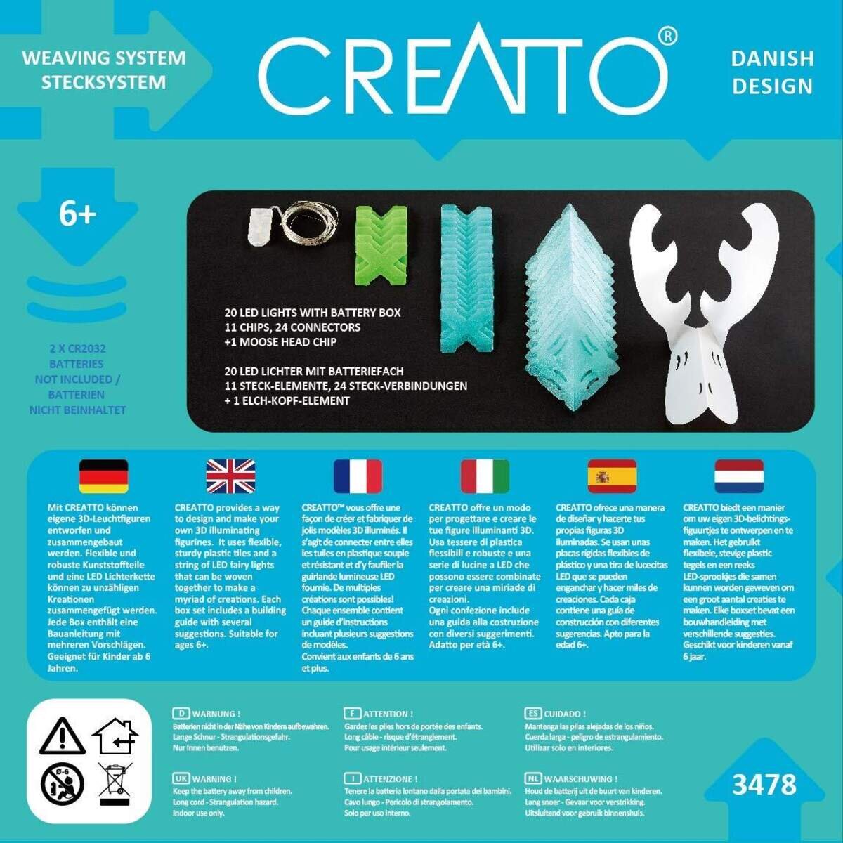 KOSMOS Creatto Elch, 3D-Leuchtfiguren entwerfen