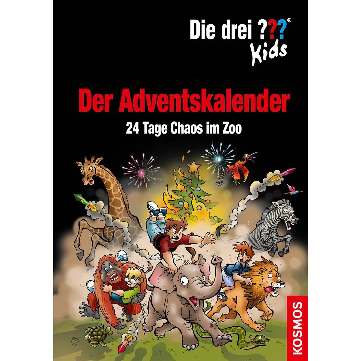 KOSMOS Die drei??? Kids, Der Adventskalender - 24 Tage Chaos im Zoo Extra Stickerbogen