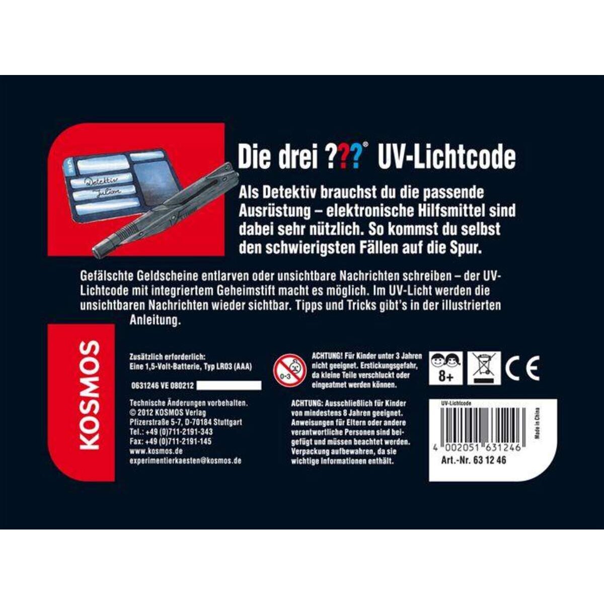 KOSMOS Die drei??? UV-Lichtcode