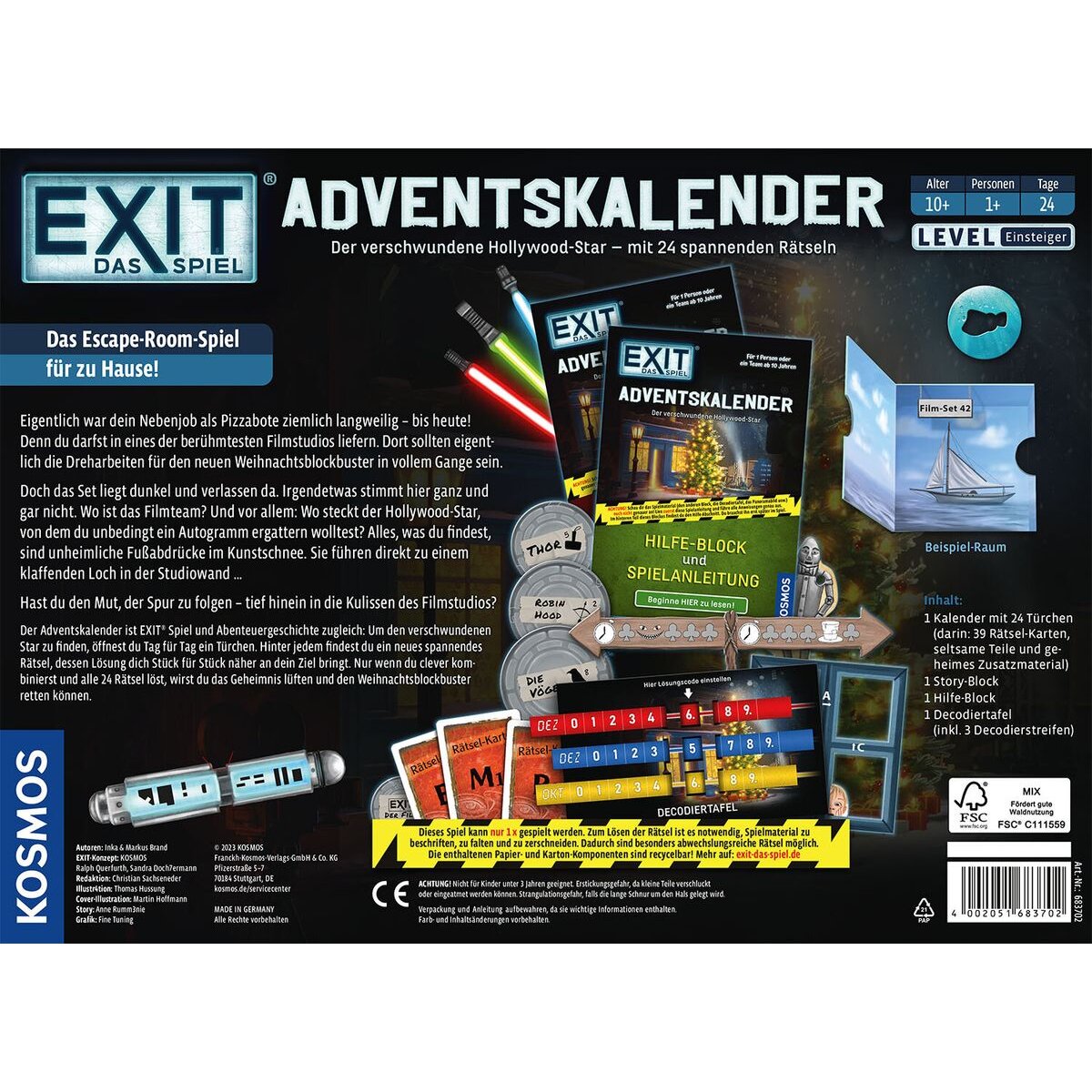 KOSMOS EXIT® Das Spiel Adventskalender 2023
