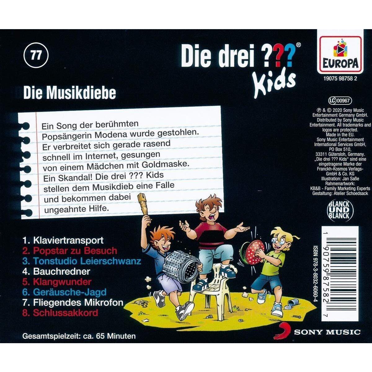 KOSMOS Hörspiel-CD Die drei ??? Kids - Die Musikdiebe