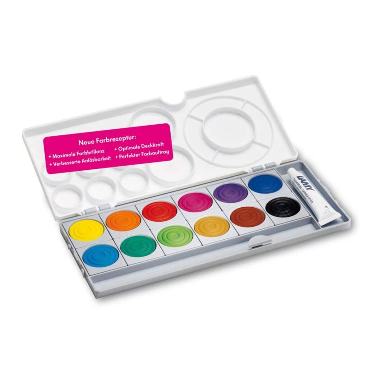 LAMY Aquaplus Deckfarbkasten, 12 Farben