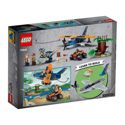 LEGO® Jurassic World™ 75942 Velociraptor: Rettungsmission mit dem Doppeldecker