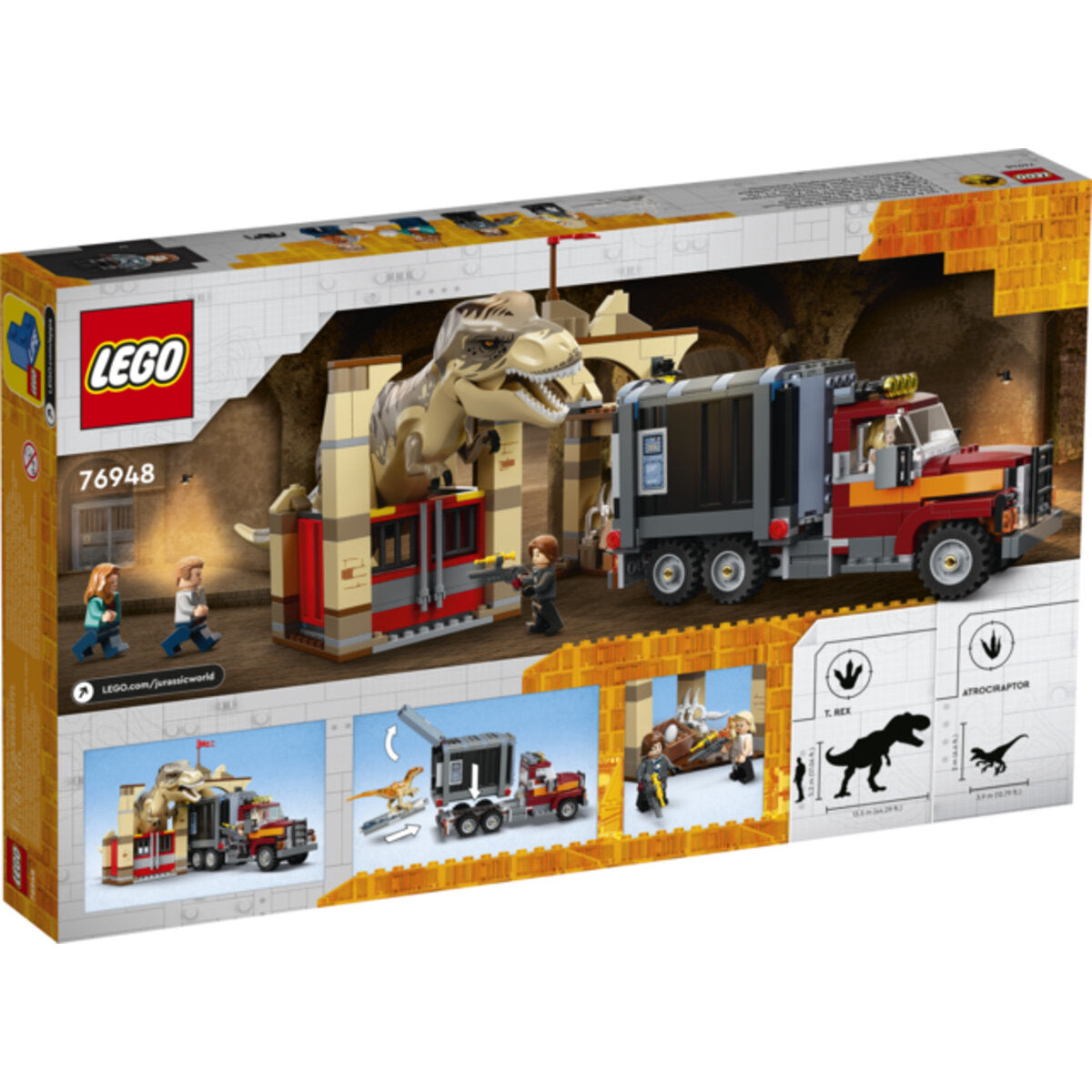 LEGO® Jurassic World™ 76948 T. Rex & Atrociraptor: Dinosaurier-Ausbruch