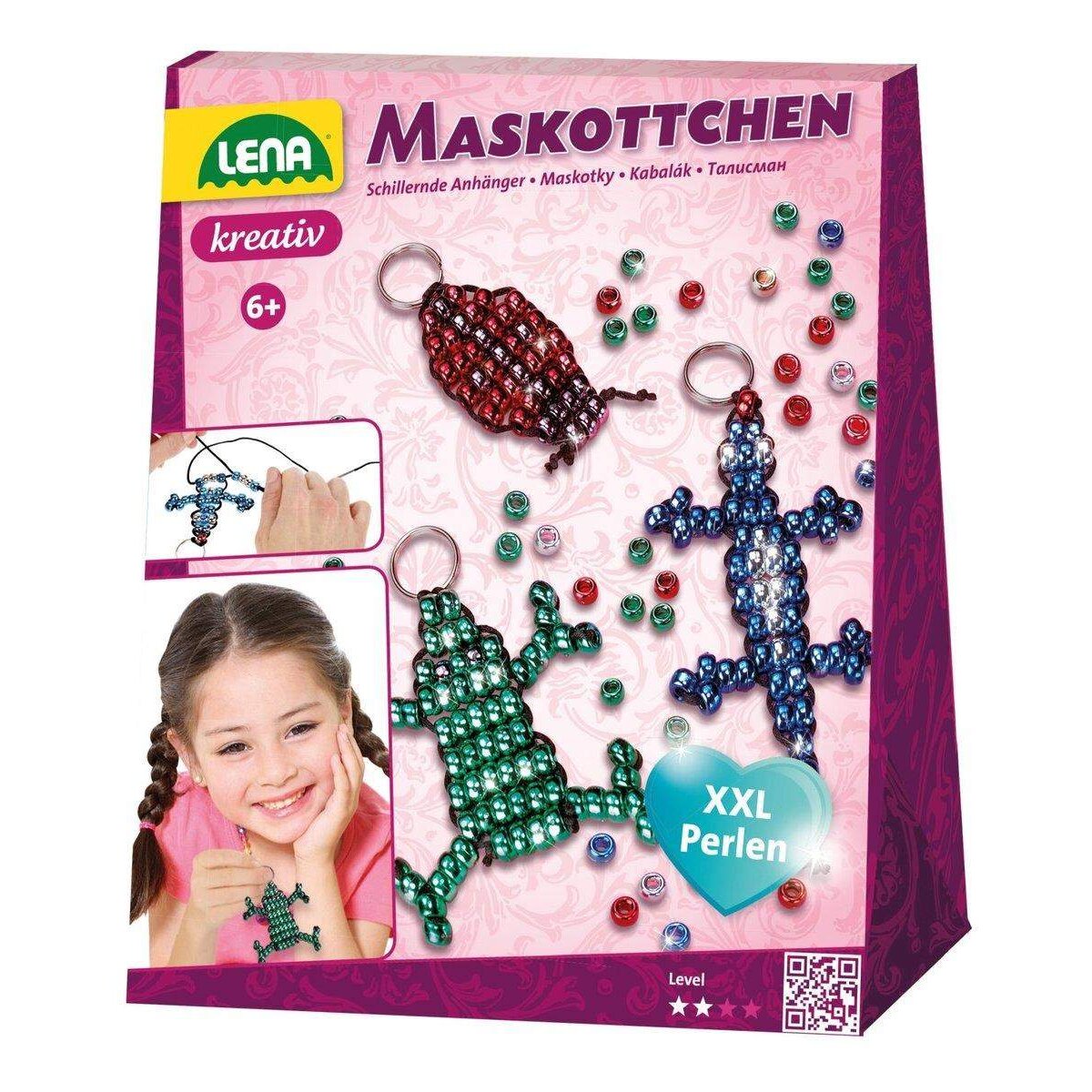 LENA® Bastelset Maskottchen XXL Perlen