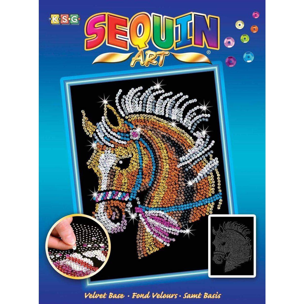 Mammut Sequin Art Blue Pferd
