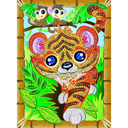 Mammut Sequin Art Tiere - Tiger, Komplettset