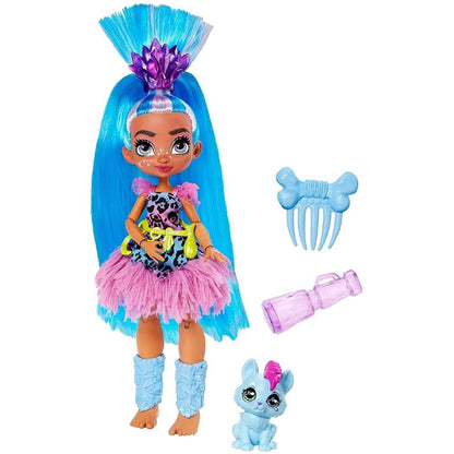 Mattel Cave Club Tella Puppe (25 cm) mit Haus-Dinosaurier