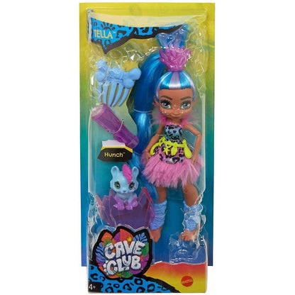 Mattel Cave Club Tella Puppe (25 cm) mit Haus-Dinosaurier
