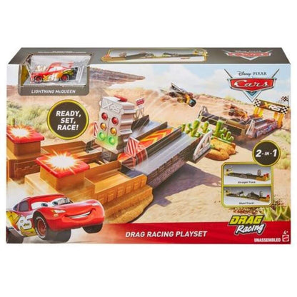 Mattel Disney Cars Xtreme Racing Serie Dragster-Rennen Spielset