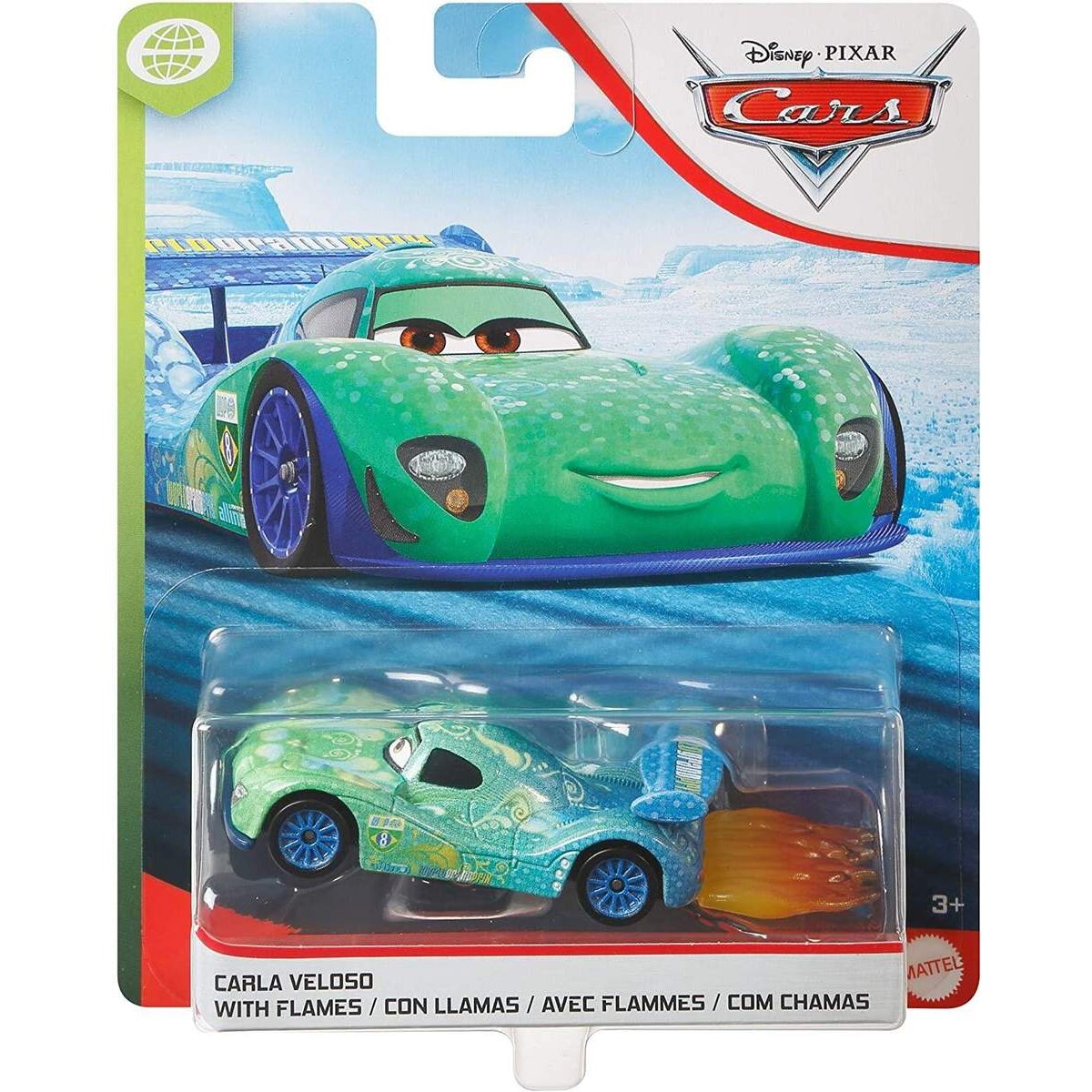 Mattel Disney Pixar Cars Die-Cast Carla Veloso mit Flammen