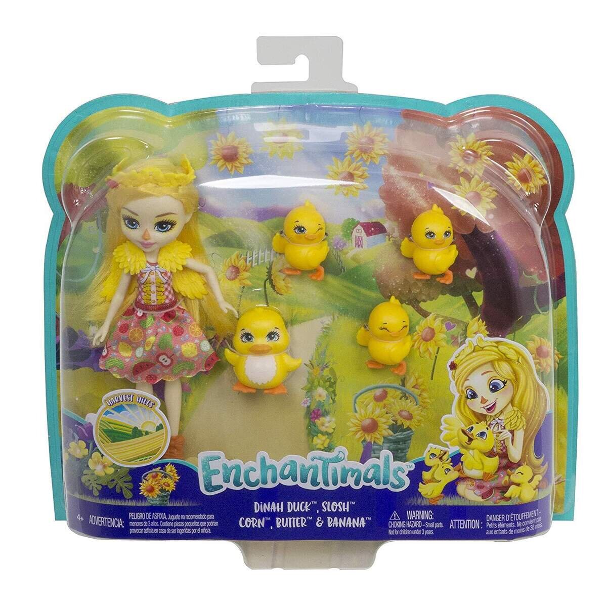 Mattel Enchantimals Dinah Duck Puppe & Familie