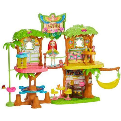 Mattel Enchantimals Dschungelwald Cafe Set Peeki Parrot & Sheeny