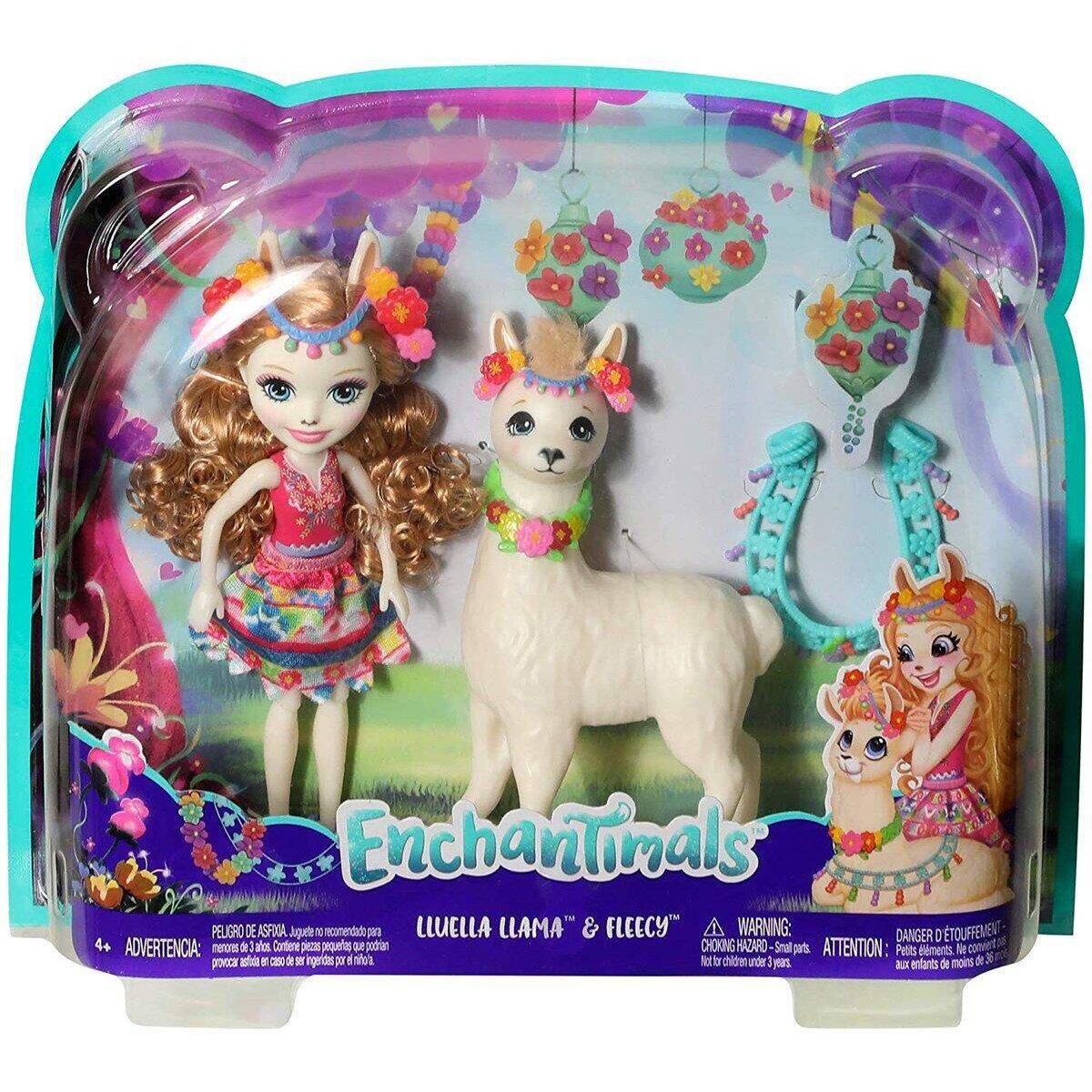 Mattel Enchantimals Themenpack Lluella Llama & Fleecy Puppe