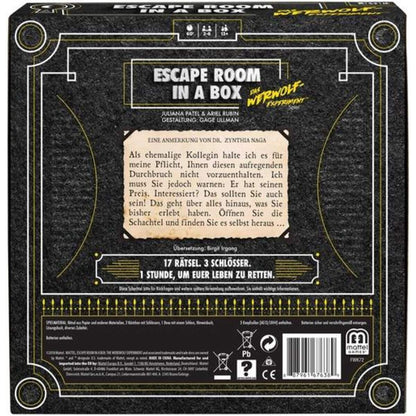 Mattel Games Escape Room Das Werwolf-Experiment Spiel