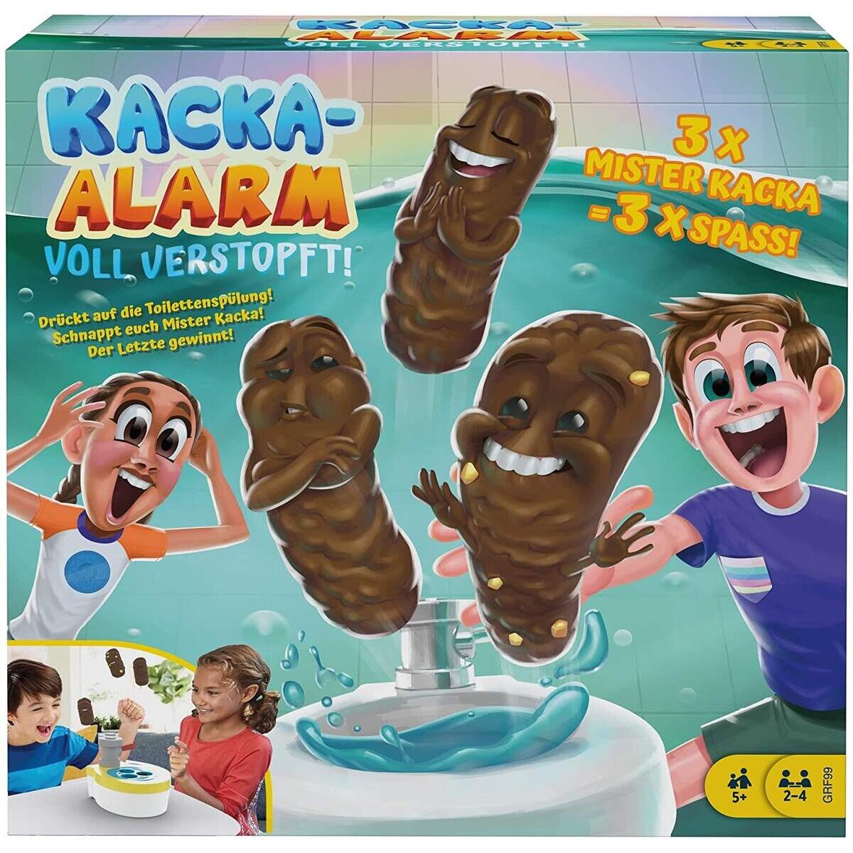 Mattel Games Kacka-Alarm! Voll Verstopft