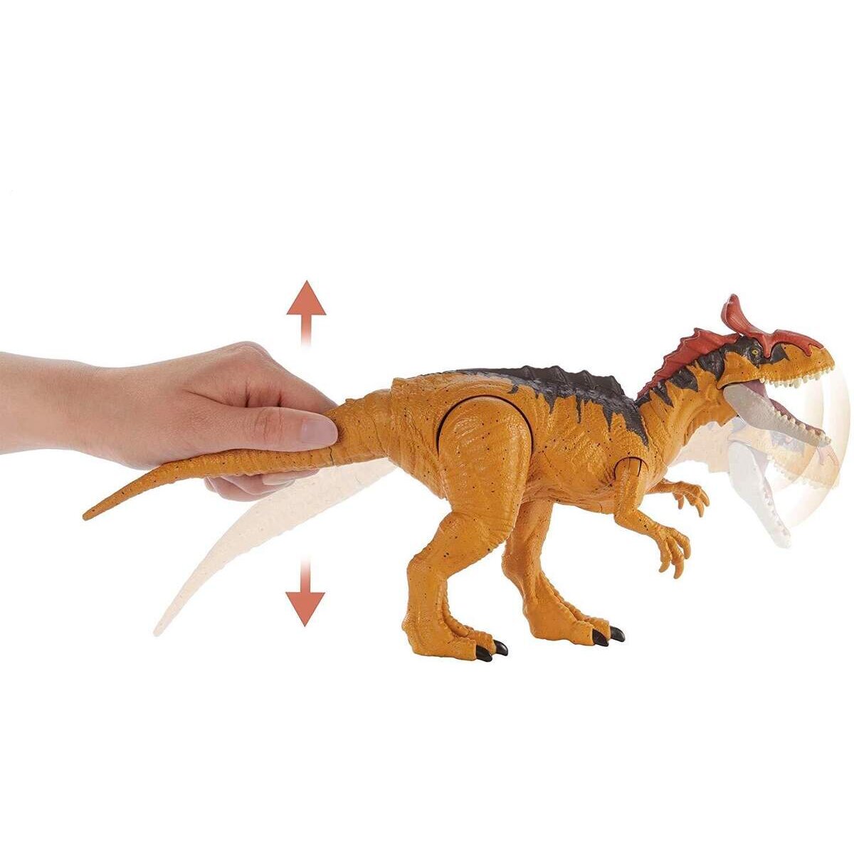 Mattel Jurassic World Brüll-Attacke Cryolophosaurus