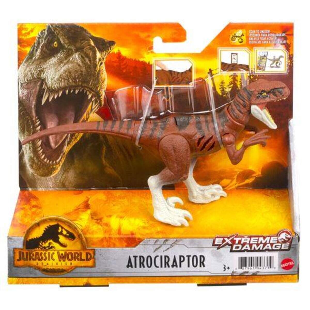 Mattel Jurassic World Extreme Damage Feature Dino, 1 Stück, 7-fach sortiert