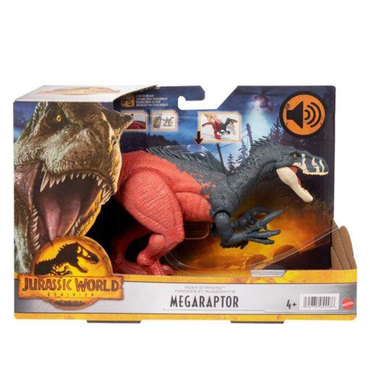 Mattel Jurassic World Roar Strikers Sortiment, 1 Stück, 11-fach sortiert