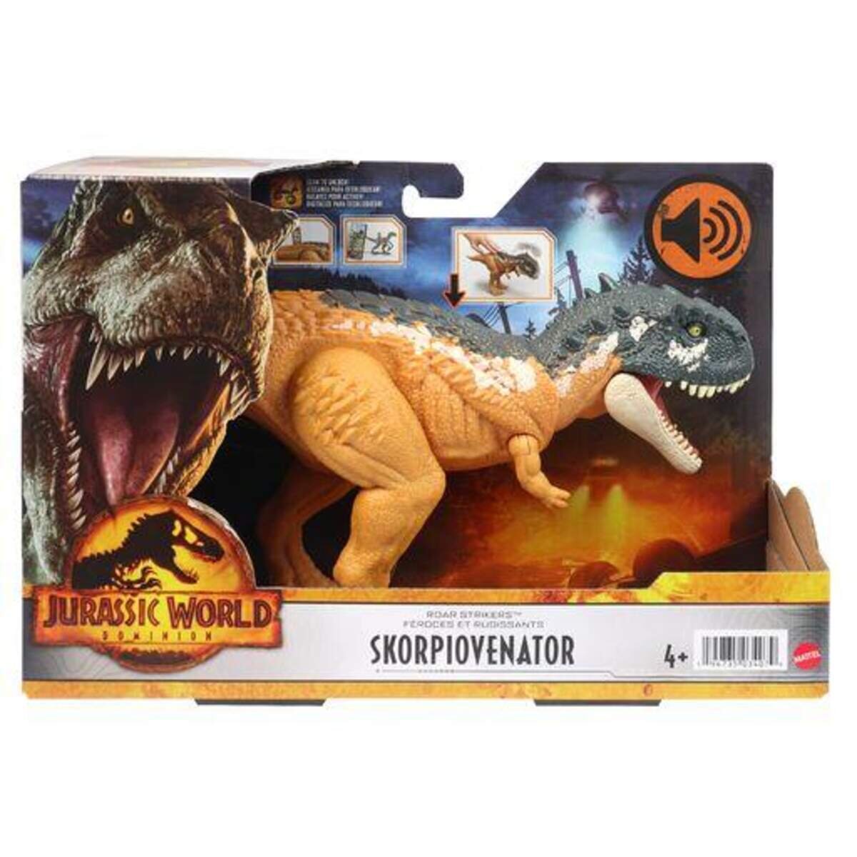 Mattel Jurassic World Roar Strikers Sortiment, 1 Stück, 11-fach sortiert
