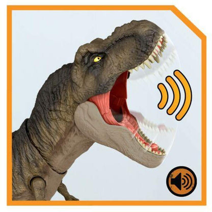 Mattel Jurassic World Thrash ’N Devour Tyrannosaurus Rex, ca. 55 cm lang und ca. 22 cm hoch