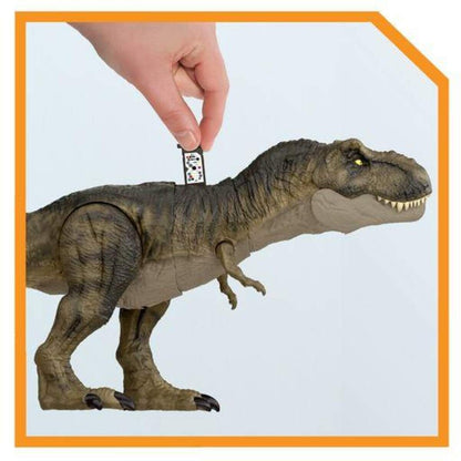Mattel Jurassic World Thrash ’N Devour Tyrannosaurus Rex, ca. 55 cm lang und ca. 22 cm hoch