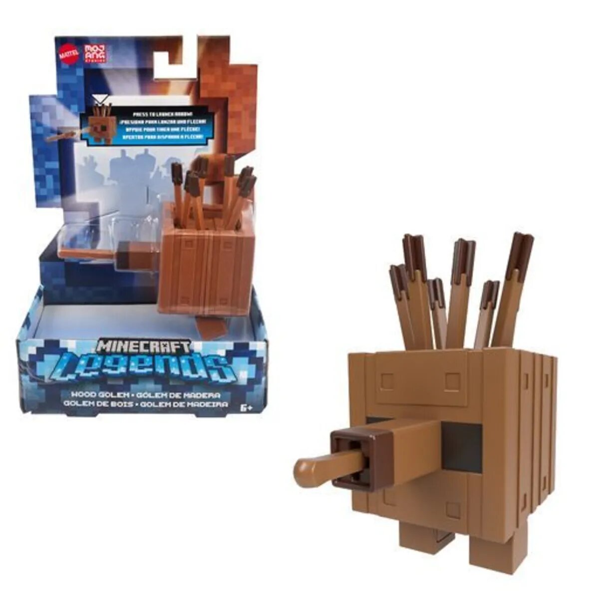 Mattel Minecraft Legends Fidget Figures, 1 Packung, 3-fach sortiert