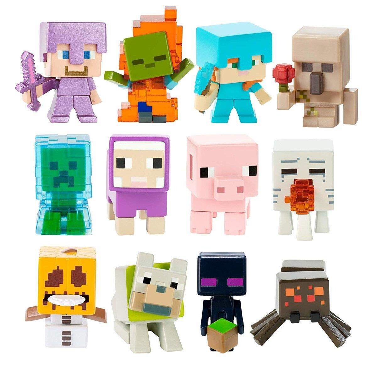 Mattel Minecraft Mini-Figuren Sortiment, 1 Stück, sortiert