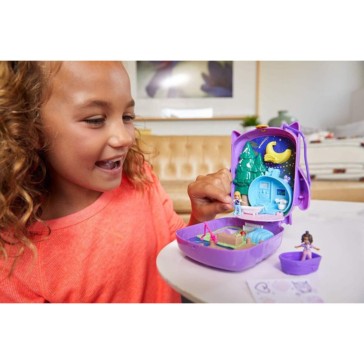 Mattel Polly Pocket Nachteulen-Campingplatz Schatulle