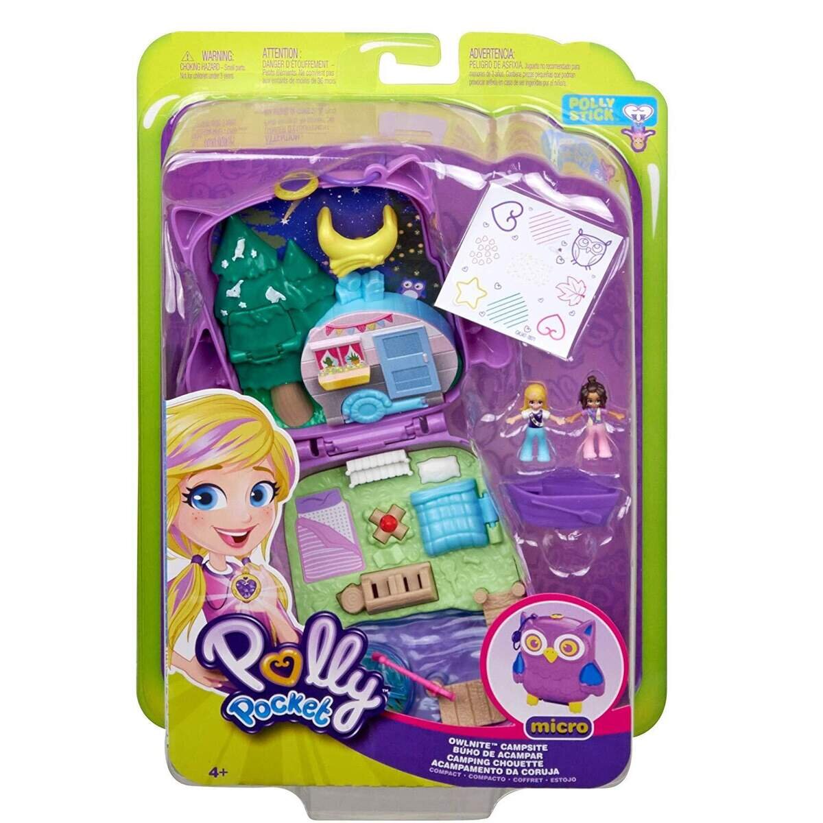 Mattel Polly Pocket Nachteulen-Campingplatz Schatulle