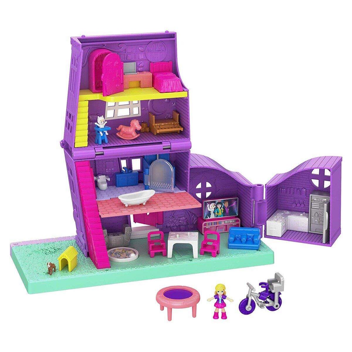 Mattel Polly Pocket Puppenhaus mit Zubehör