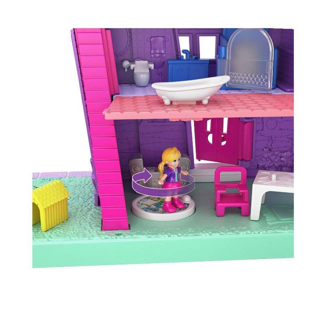 Mattel Polly Pocket Puppenhaus mit Zubehör